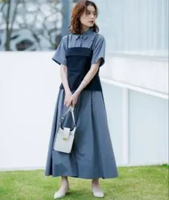 新品 タグ付き 23区 CLASSY.コラボ ビスチェコンビ シャツワンピース