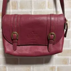 【美品！ダコタDakota】ショルダーバッグ　本革　限定色パープル