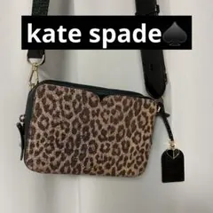 kate spade ミニバック ヒョウ柄グリーン ショルダーバック