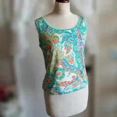 花柄タンクトップ レオナール 140）【美品】LEONARD FASHION レオナール タンクトップ 花柄 - メルカリ