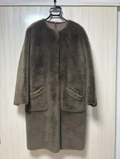 新品未使用ミラオーウェン　ウールリバーローブコート　チャコール Mila Owen（ミラオーウェン）の「ウールリバーローブコート