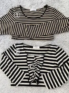 OFUON⭐︎2枚セット⭐︎ボーダーカットソー
