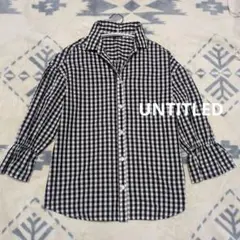 UNTITLED チェック柄五分袖シャツ