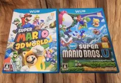 WiiU スーパーマリオ3Dワールド&Newスーパーマリオブラザーズ 2本セット