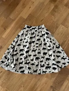 動物柄 フレアスカート