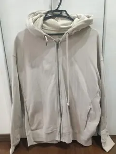 ユニクロJWAスエットオーバーサイズ フルジップパーカー31ベージュXLサイズ