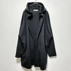 ショコラフィネローブ　パーカー　長袖　黒　ロング丈　体型カバー　秋冬　羽織り