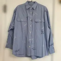 【niko and ...】レタリング刺繍BIGシャツ