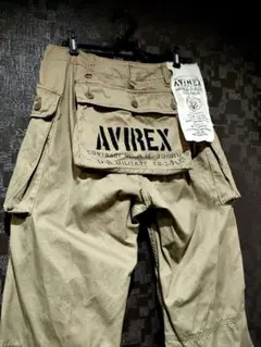 美品　アヴィレックス　ミリタリーカーゴ　M44モンキーパンツ　ヒップポケット　L AVIREX モンキーパンツ カーゴパンツ M44 ブラウン ステンシル