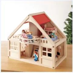 【廃盤】ボーネルンド　ドールハウス　人形　家具一式セット付き ボーネルンド 木製ドールハウスと人形5体 - メルカリ