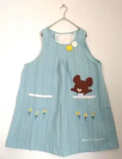 【美品】学研 くまのがっこう エプロン ジャッキー アップリケ 保育士エプロン