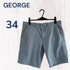 GEORGE ショートパンツ 34 ライトブルー ズボン