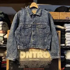 90s ジャパンビンテージ トラッカージャケット 短丈 ワイド ウォッシュ加工