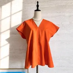 美品★HERMES★コットン★ロゴボタン★半袖★チュニックのサムネイル