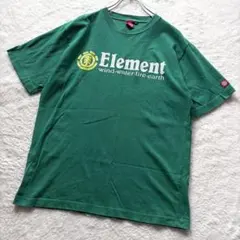 ELEMENT◇ロゴプリント　Tシャツ　半袖　クルーネック　グリーン　M　メンズのサムネイル