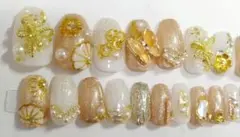 ネイルチップ 全サイズ２０枚現品　和柄/和花/振袖/成人式/着物/ウエディング