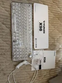 YUNZII X98 メカニカルキーボード 本体 ホワイト クリア 透明 - メルカリ