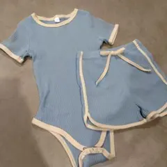 cocomishop ボディスーツとズボンセット　110サイズ　ブルー