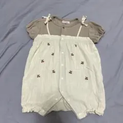 【美品】バースデイ　チェリー刺繍ロンパース 80cm