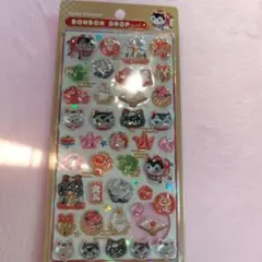 ボンボンドロップシール和柄まねきねこ