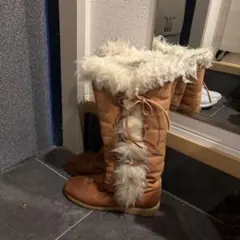 Banter ファー付きブラウンロングブーツ