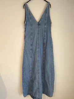 ZARA デニム Vネック ロングワンピース