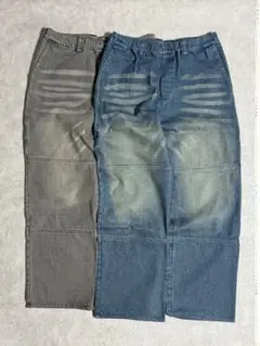 【限定セール❗️】2pack カートゥーンロゴ　ウォッシュドデニムパンツ