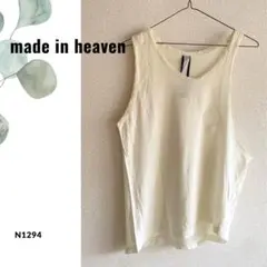made in heaven メンズ　アシメ　ノースリーブ　タンク アイボリー