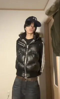 ダウンベスト ファー 平成ギャル y2k ダブルジップ お兄系 グランジ