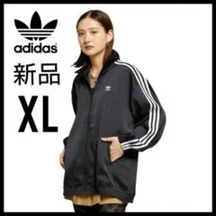 新品★黒XL★ルーズサテンファイヤーバードトラックジャケット★男女★adidas