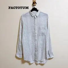 FACTOTUM NOIRプリント楊柳 シャツ 46 ホワイト グレーのサムネイル