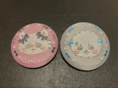 ちいかわ 刺繍缶バッジビスケット２　モモンガ　ラッコ