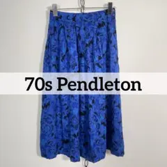 ★USA製 70sヴィンテージ Pendleton 花柄スカート ロケットタロンのサムネイル
