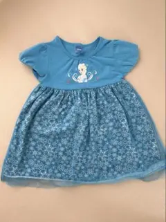 Disney Frozen Elsa 半袖　ワンピース 110cm エルサ　水色