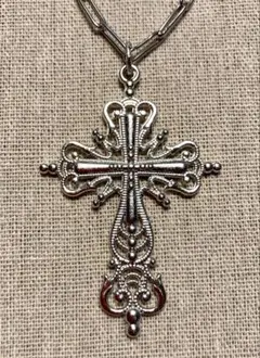 十字架 クロス チェーン ペンダント ネックレス ハンドメイド no.453