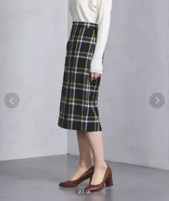UNITED ARROWS チェック柄 タイトスカートのサムネイル