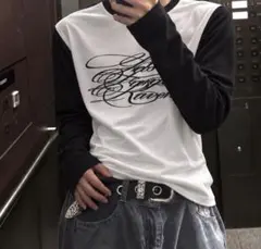 長袖カットソー ブラック y2k drip swag グランジ archive