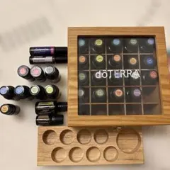 doTERRA エッセンシャルオイル 木製収納ボックス付き - メルカリ