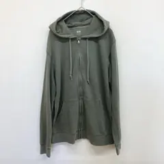 ユニクロ スウェット フルジップ パーカー 【M】 ダークグリーン UNIQLO