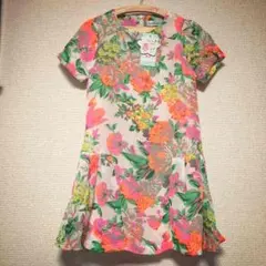 新品【韓国 花柄ワンピース】