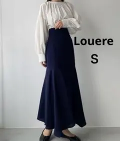 新品 Louere ルレエ ハイウエストマーメイド スカート ネイビー Ｓのサムネイル