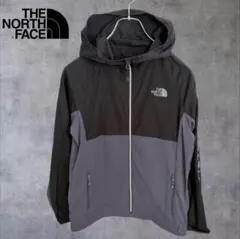 【美品】ノースフェイス ナイロンジャケット キッズ 150 ブラック グレー