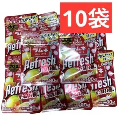 森永製菓 大粒ラムネ すっぱい梅味 10袋　シャリシャリ食感　ぶどう糖80%のサムネイル