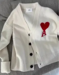 AMI PARIS セーター ハート刺繍 秋冬ニット S