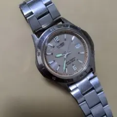 稼働品.CASIO アナログ電波ソーラー腕時計 シルバー