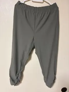 MISSEL ミゼール 裾シャーリング ストレッチ イージーパンツ L