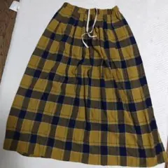 CQF 8015 チェック柄ロングスカート