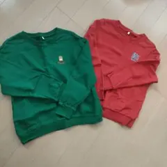 ユニバコーデ★トレーナー赤.緑２点セット