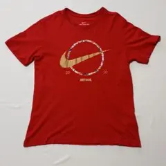 Nike ロゴ Tシャツ 　半袖　レッド　国旗デザイン　Mサイズ