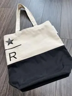 STARBUCKS リザーブ トートバッグ 黒×生成り